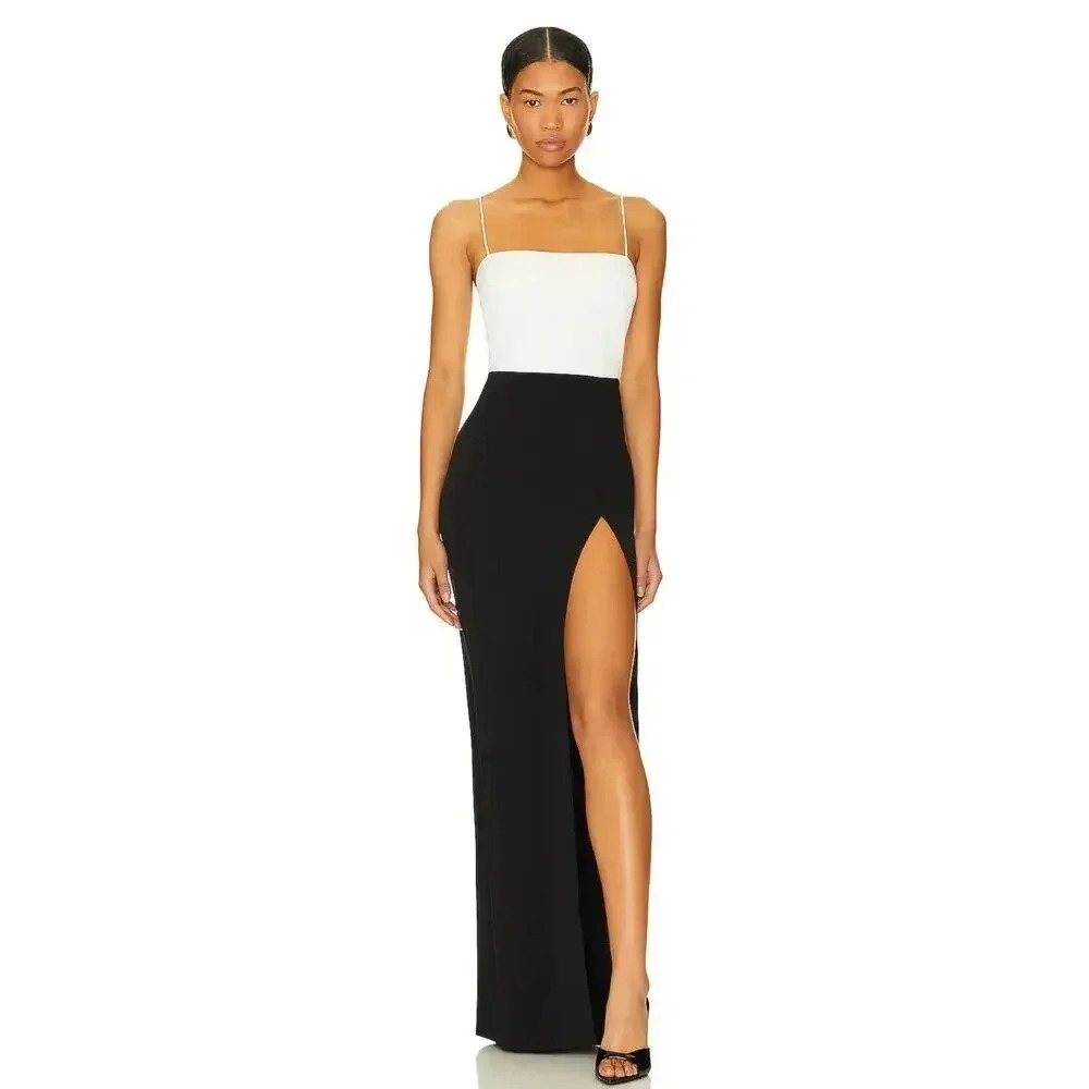 NEW - NWT Amanda Uprichard x Revolve Avani Gown Black & Ivory Sz M